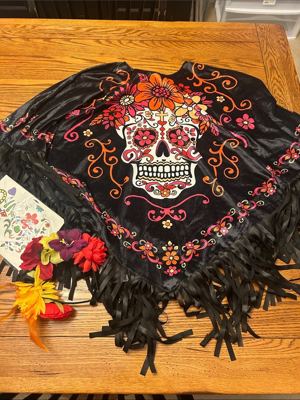 Day of the Dead Costume, head piece and tattoos/2